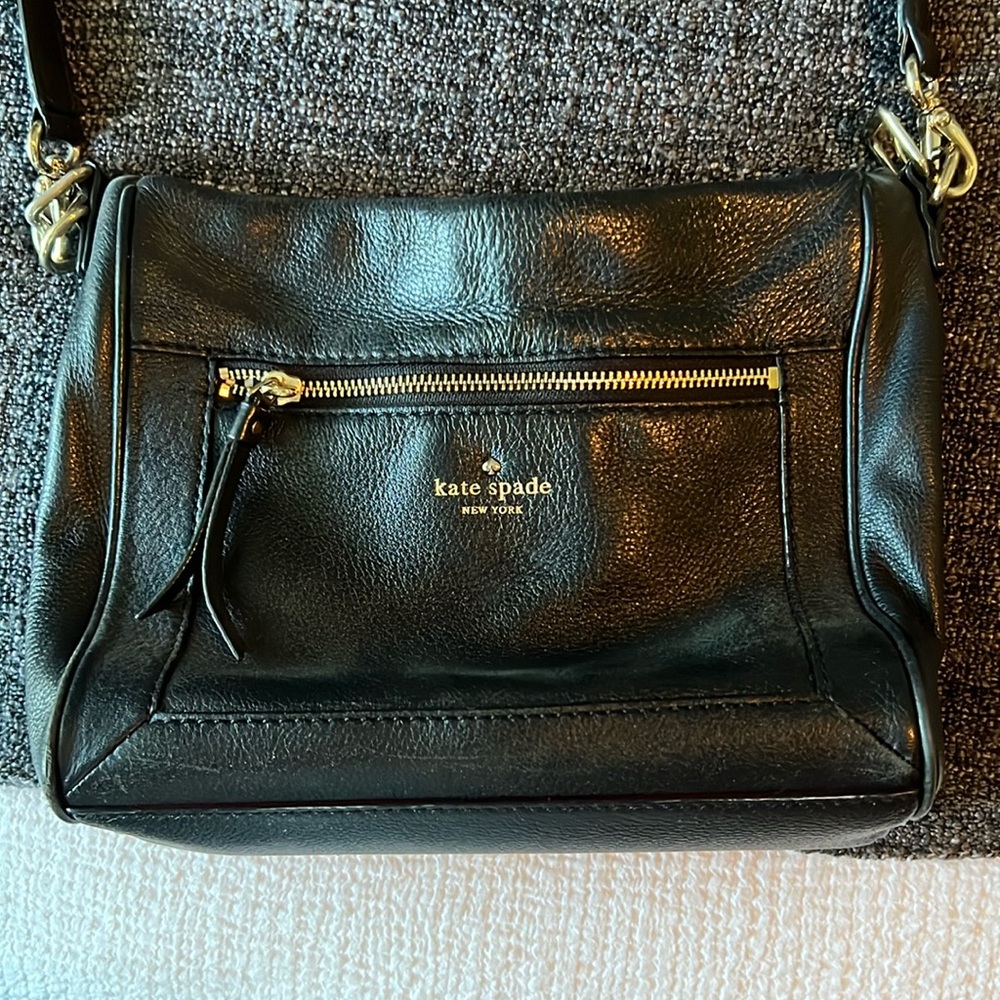 Black leather crossbody
